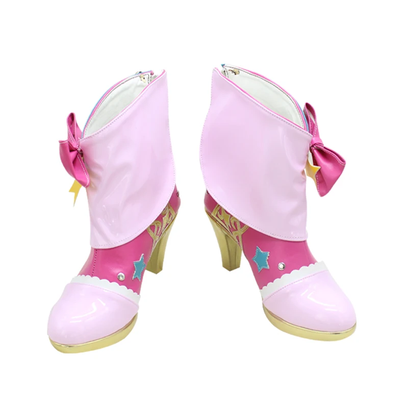 Nijino Yume Scarpe Cosplay Scarpe in pelle PU Stivali di Carnevale di Halloween Accessori Anime Prop Cosplay Realizzato su misura