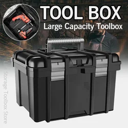 Large Capacity Tool Box Shockproof Hard Case Hardware Tool Box Organizer Portable Toolbox for Mechanics Electrician Plastic Case