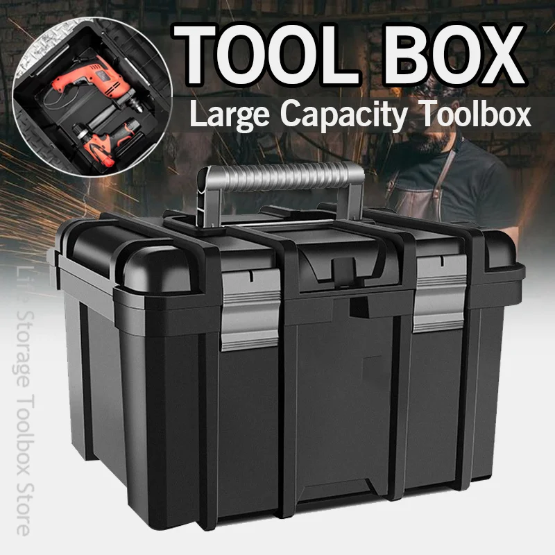 Large Tool Box Increase In Height Suitcases Hardware Parts Box Portable Tool Organizer Professional ToolBox For Garage Workshop