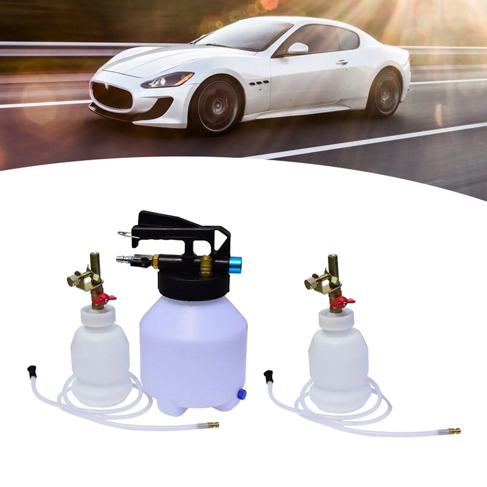 

Brake Fluid Oil Change Tool 1L with 1.5 M Hose Pneumatic Brake Fluid Bleeder Tool Kit for Car Auto Motorcycle Vehicle Truck