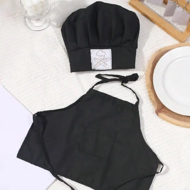 

Комплект одежды для детского повара из 2 предметов, забавный и уникальный реквизит для фотосессий новорожденных, шляпа повара и