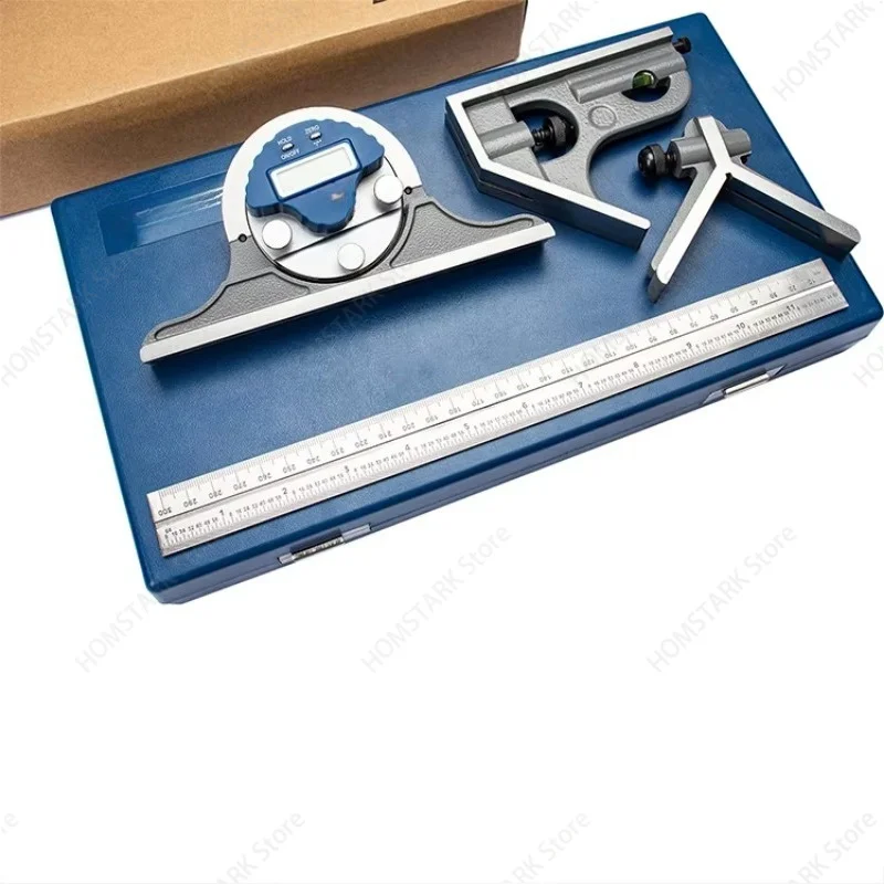 300mm 12Inch Stainless Steel Combination Square Set Carpenter Angle Ruler Gauge for Woodworking Marking Layout Measurement