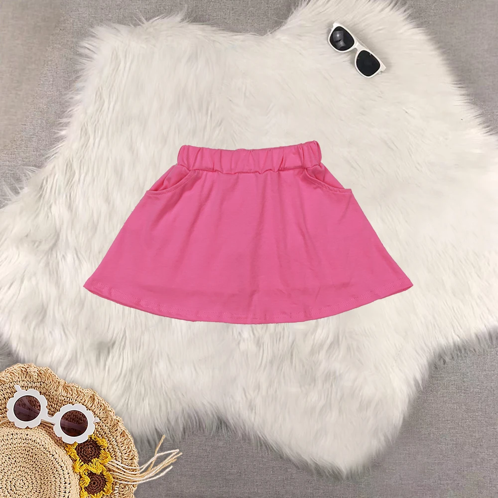 

8.20 Children Clothes Summer Baby Girls Dark Pink Pocket Yoga Active Wear Skorts