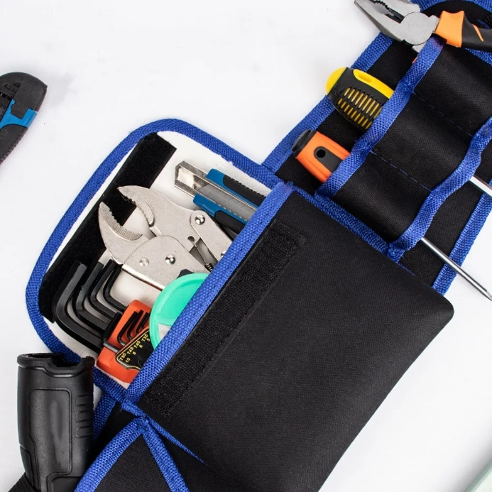 Multi-Pockets Tool Pouches Tool Waist Bag Electrician Waist Belt Bag Oxford Cloth Work Tool Bag For Screwdrivers Pliers Hardware