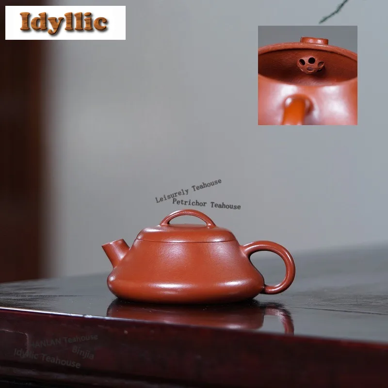 

100ml Luxury Yixing Purple Clay Teapots Handmade Stone Scoop Pot Raw Ore Zhu Mud Tea Maker Kettle With Infuser Zisha Tea Set