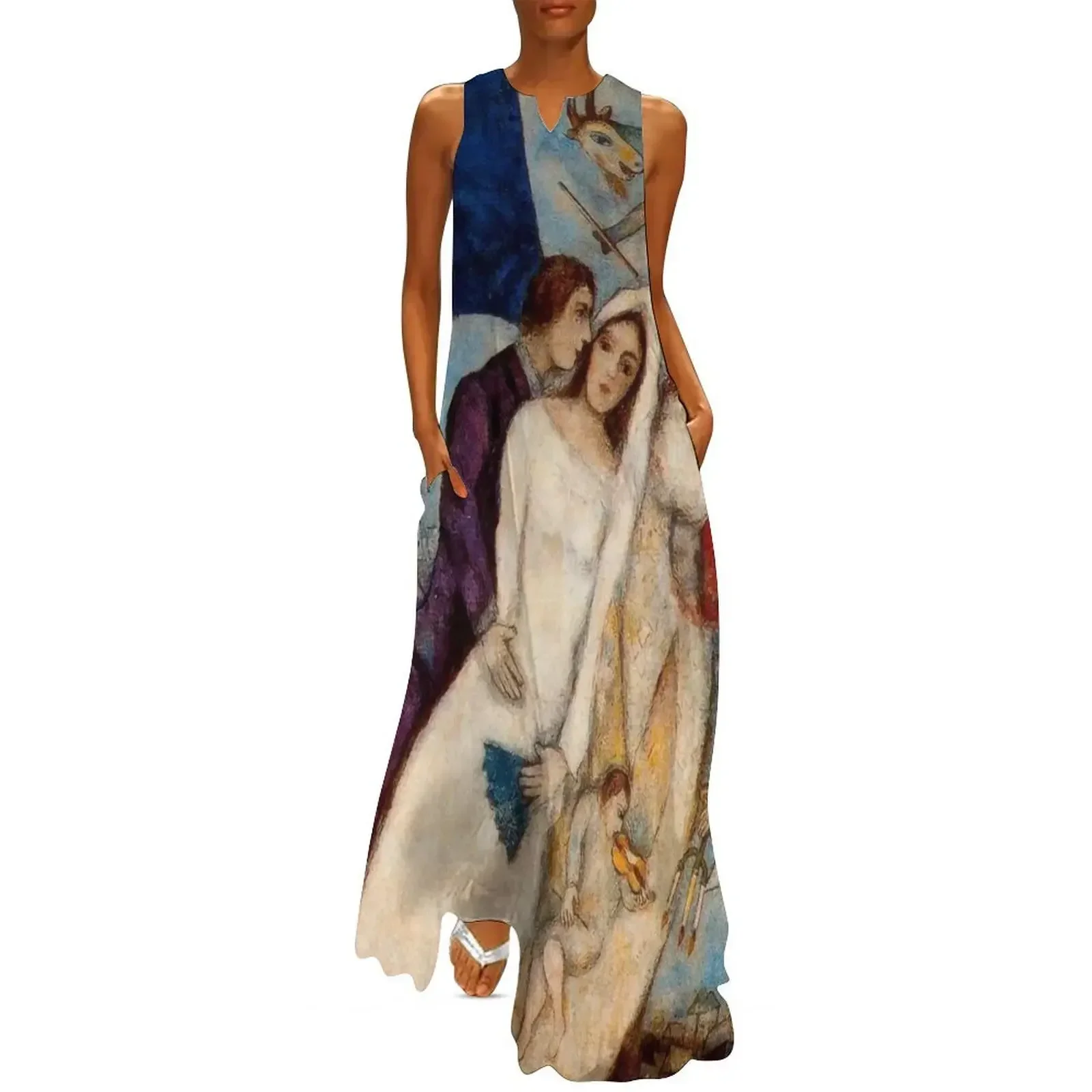 

The betrothed and Eiffel Tower Marc Chagall Long Dress Dresses women's summer dresses 2025 women party dresses Dress