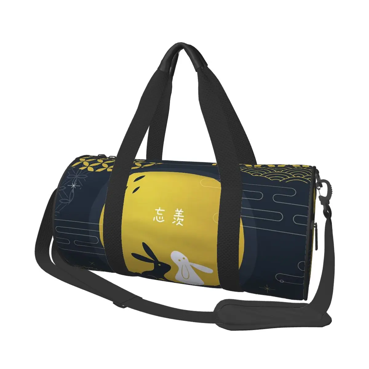 

WangXian Bunny Mask Large Duffle Gym Bag Multi-Functional Duffle Travel Bags Handbags Fitness bag