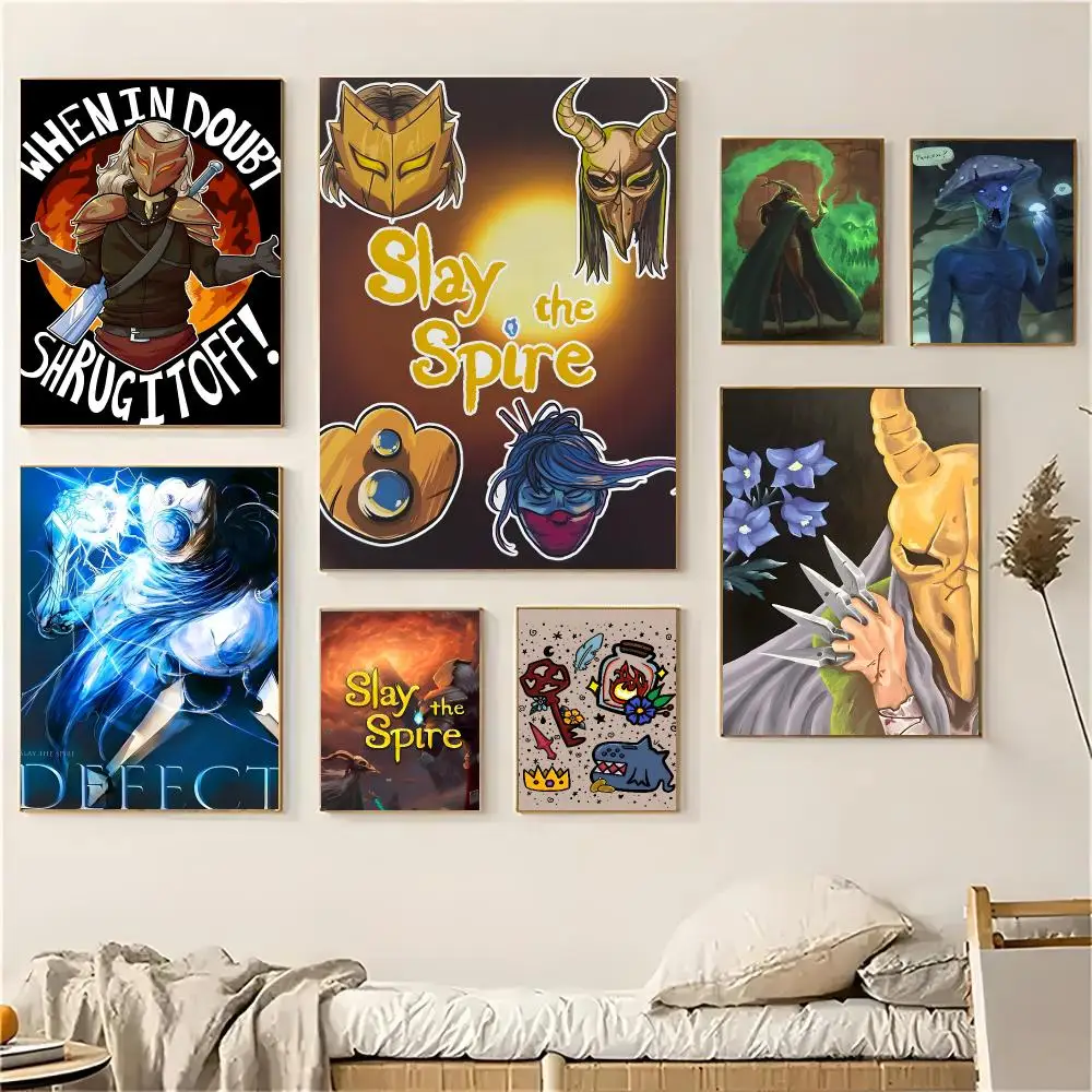 Slay the Spire Game Card Poster Self-adhesive Living Room Bedroom Party Bar Decor Moisture-proof Fade-resistant HD