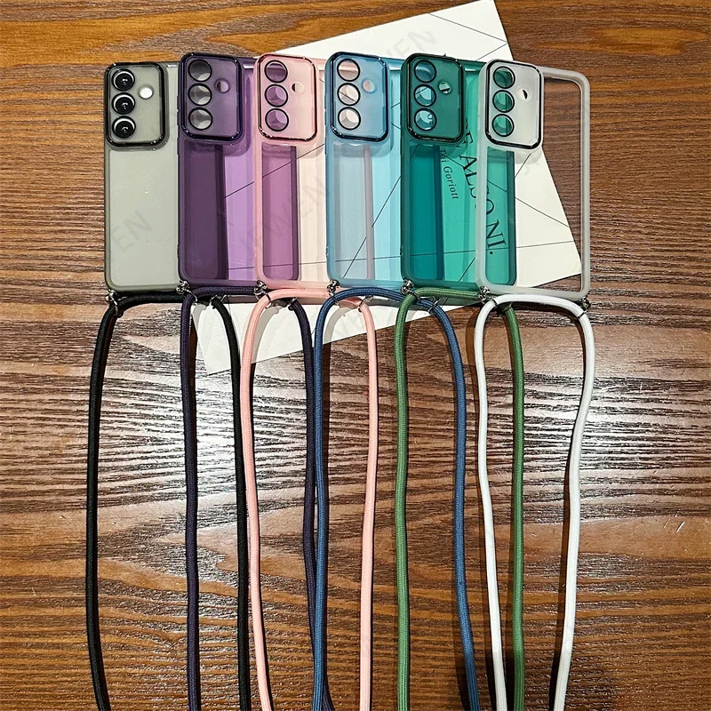 Crossbody Lanyard Case For Samsung Galaxy A56 A36 A26 A16 A06 A55 A35 A25 A15 A05 A05S Silicone Soft TPU Cover - náhled 2