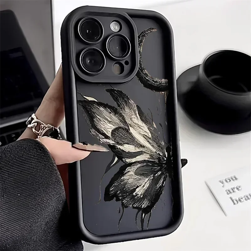 Oil Aesthetic Butterfly Case For Tecno Spark Go 2023 2024 20 10 Pro 4G 10C 20C Case For Infinix Pop 8 7 Smart 8 7 6 5 2020 Cover