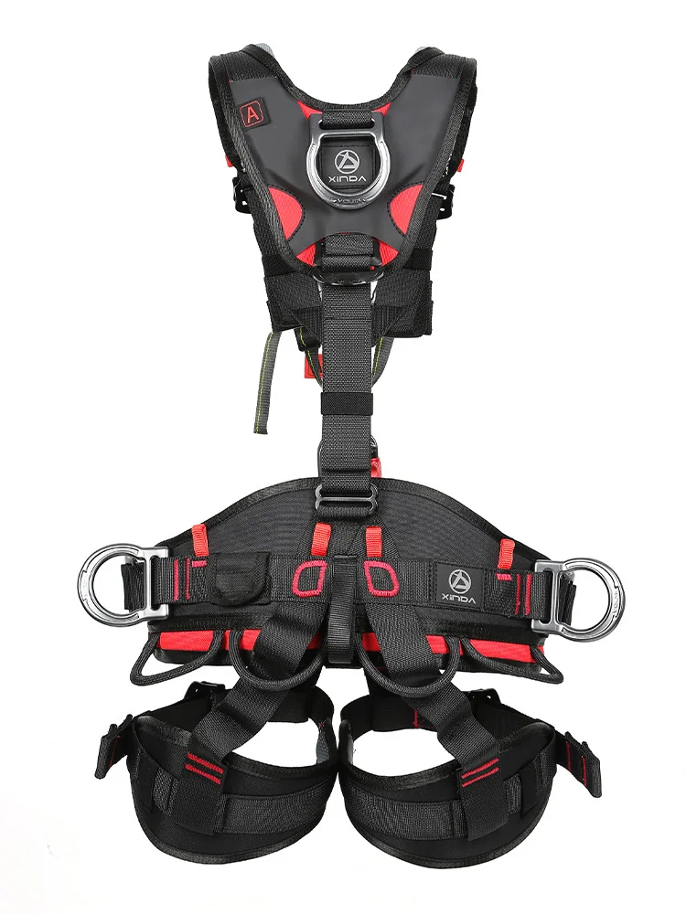 Imagem -02 - Xinda Hua Série Rock Climbing Harness Cinto de Segurança de Corpo Inteiro Anti Fall Removable Gear Five-point Altitude Protection Equipment