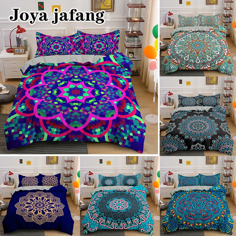 

Mandala Bedding Sets Luxury Boho Duvet Cover Single Double King Queen Size with PIllowcase 2/3pcs Bed Set