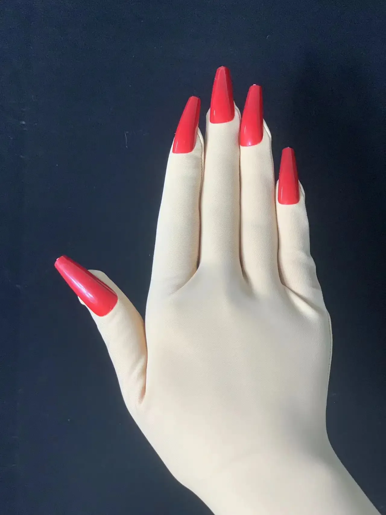 قفازات كروسدريس كوسبلاي للنساء والذكور/اللحم الوردي Kigurumi Zentai قفازات طويلة مع خدمة الأظافر #4