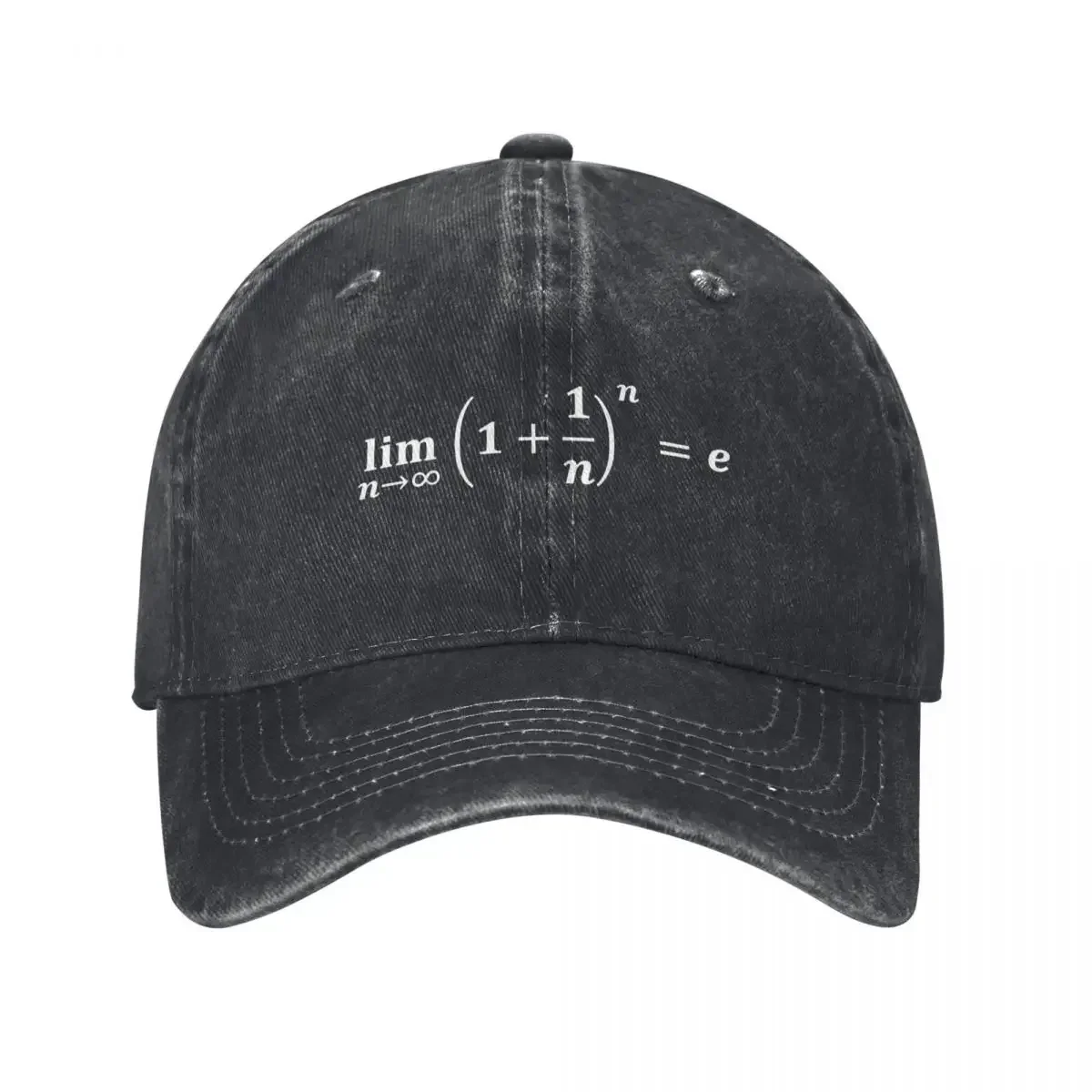 

math equations: limit equals the exponential e, calculus and math Baseball Cap Sunscreen Beach Elegant Women's Hats Men's