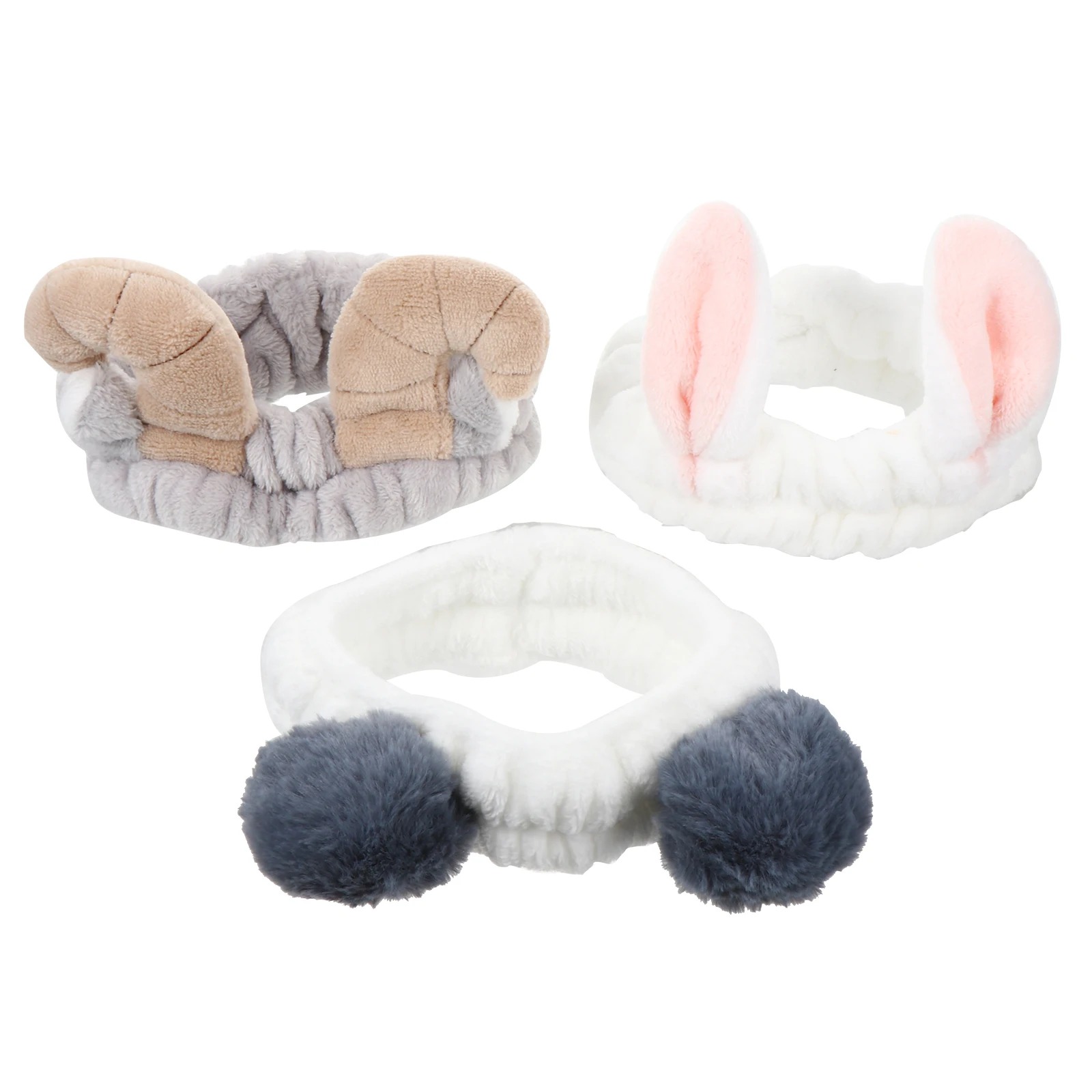 

3 Pcs Shower Hair Band for Washing Face Spa Lovely Makeup Headband Women Elastic Non Shedding Hair Care Styling Tool