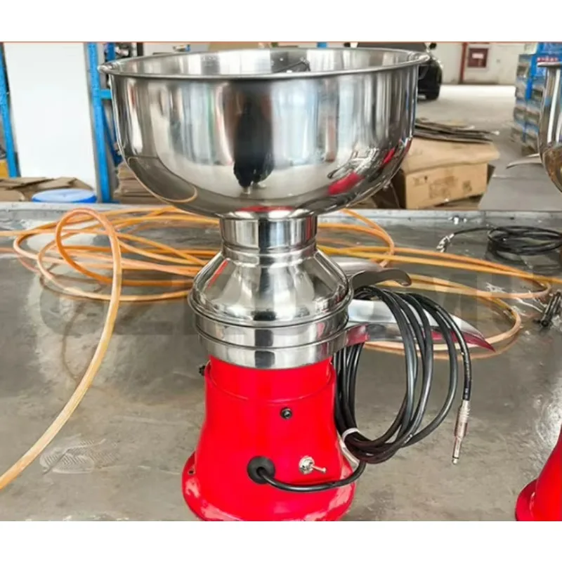 Electric Milk Cream Separator Large Aluminum Bowl Variable Speed Control Milk Skimming Centrifuge Machine for Farm Household