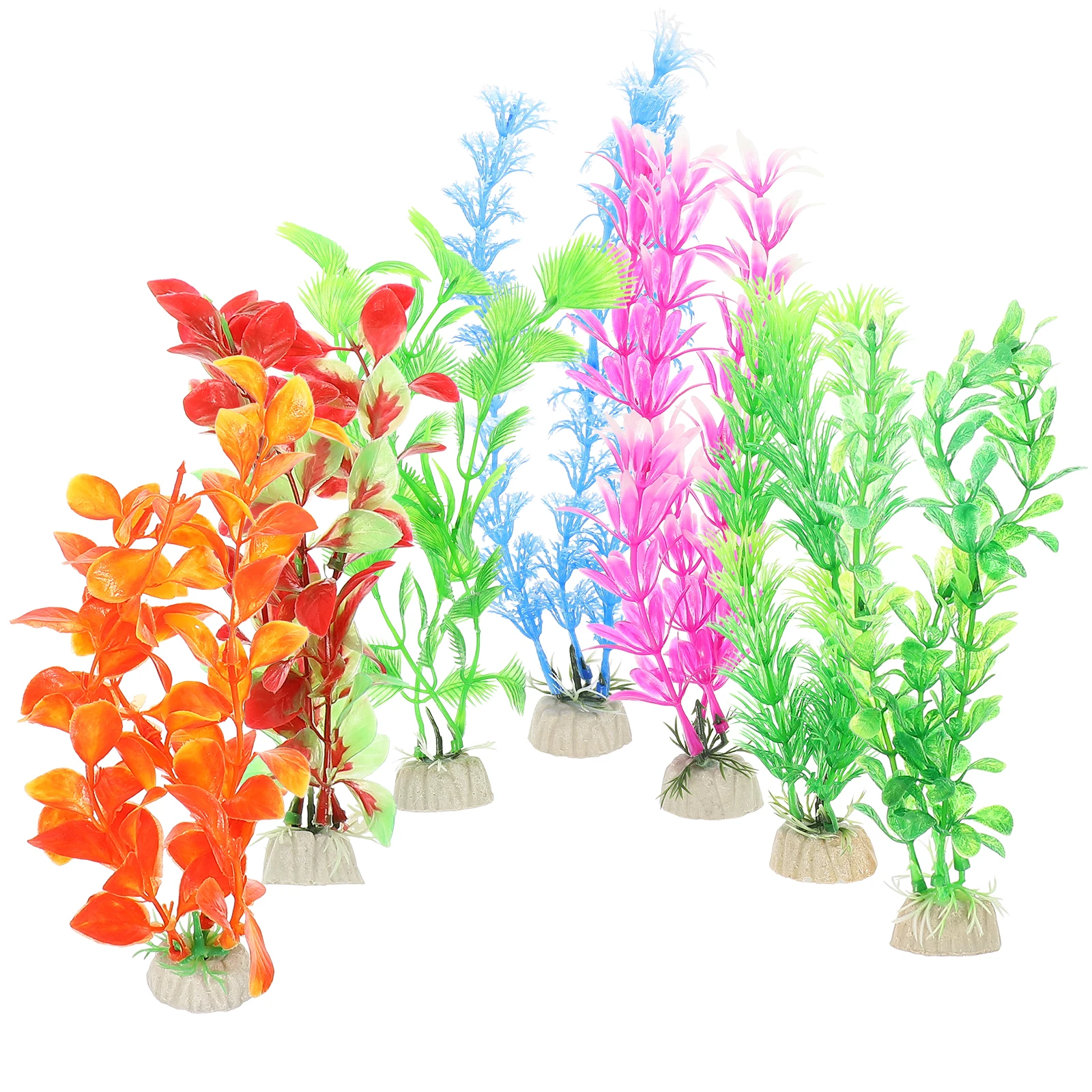 

7Pcs Water Grass Decoration Artificial Aquarium Plant Fake Aquatic Plants for Fish Tank Decor Home Office Aquarium Landscaping