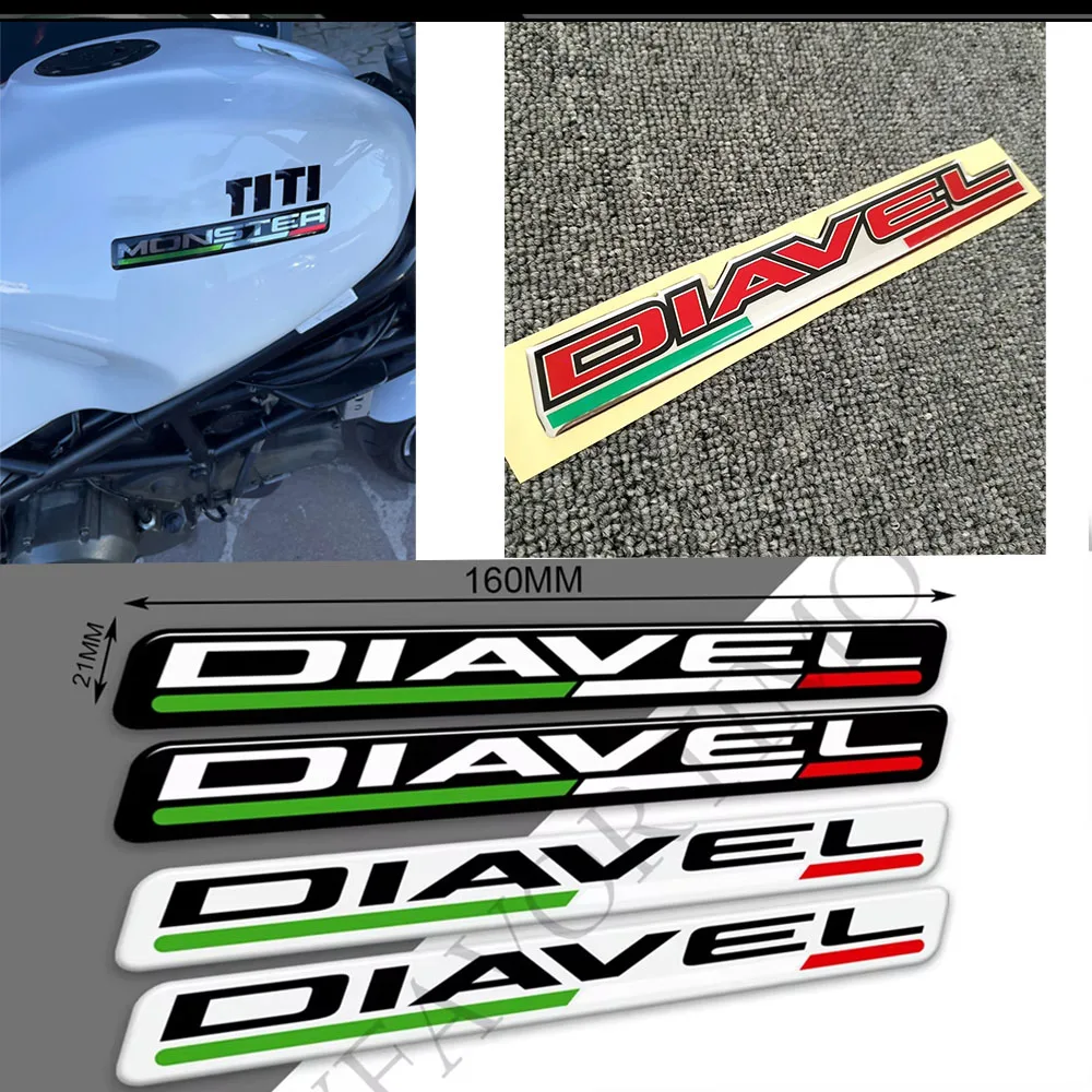 

For Ducati Diavel 1260S V2 V4 Tank Pad Protector Fairing Motorcycle Stickers Emblem Logo Fender Windshield Handguard