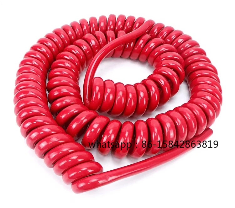 Electromagnetic Chuck Spring Wire 2 Core 10/16/25 Square Spiral Cable National Standard Pure Copper High Elastic Retractable