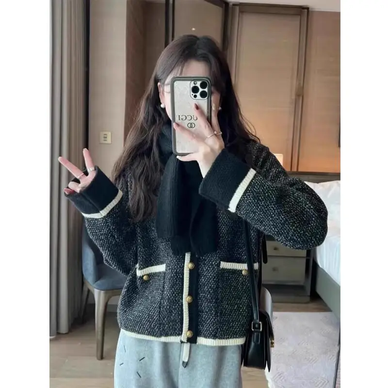 

women's clothes Knitwear Cardigan Sweater Coat korean popular Woman clothes winter 2025 Loose Thick cozy tops
