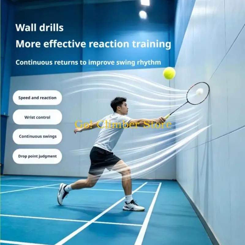 Q84C Solid Foams Badminton Training Ball for Indoor Wall-Rebounded Practice, Bright Yellow Soles Hitting Aid for Swing, Rhythm,