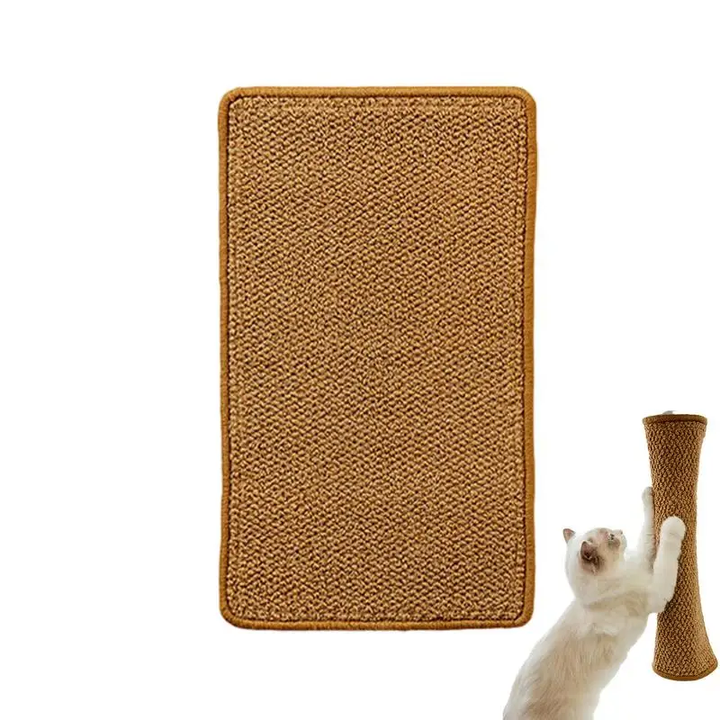 Scratching Mat For Cats Floor Imitation Sisal Cat Indoor Claw Grinder Back Adhesive Claw Sharpening Cat Toy For Couch Carpet