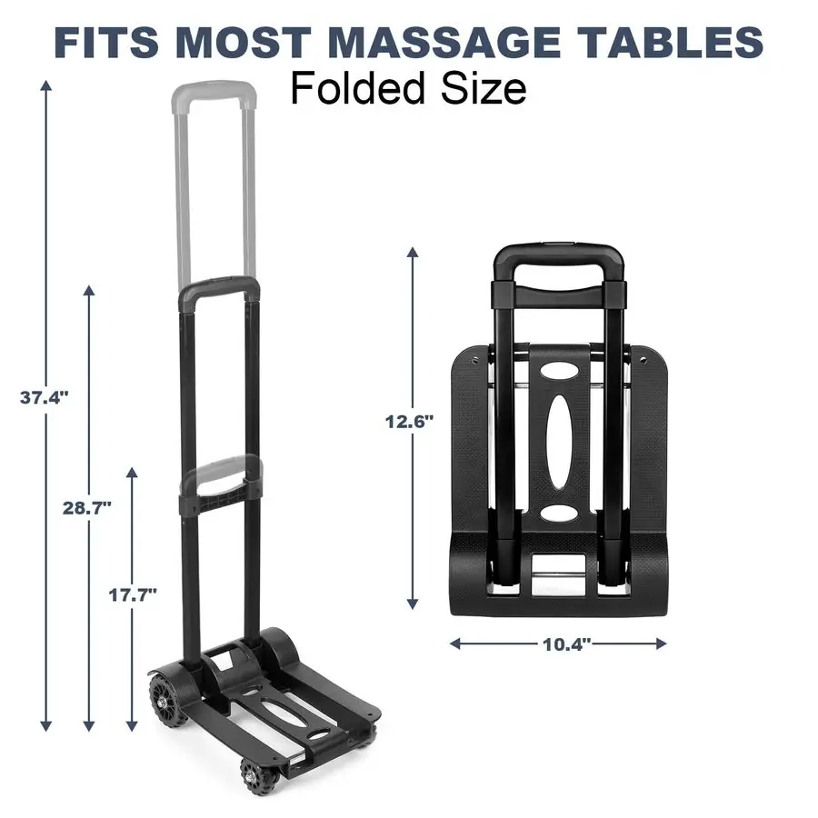 Carrinho de mesa portátil mesa de massagem carrinho de viagem carrinho de mesa de massagem com rodas portátil mesa de massagem transportadora carrinho telescopin