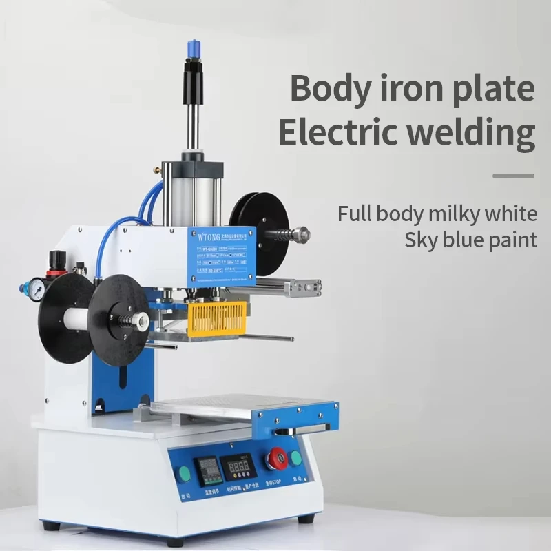 WT-QS200 Multifunctionele Foliedruk Machine voor Leer Bronzing Machine Leer Logo Warmte Reliëf Hot Stamping Machine