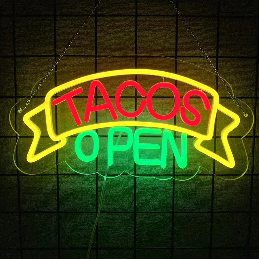 Tacos Open Neon Lig… - image