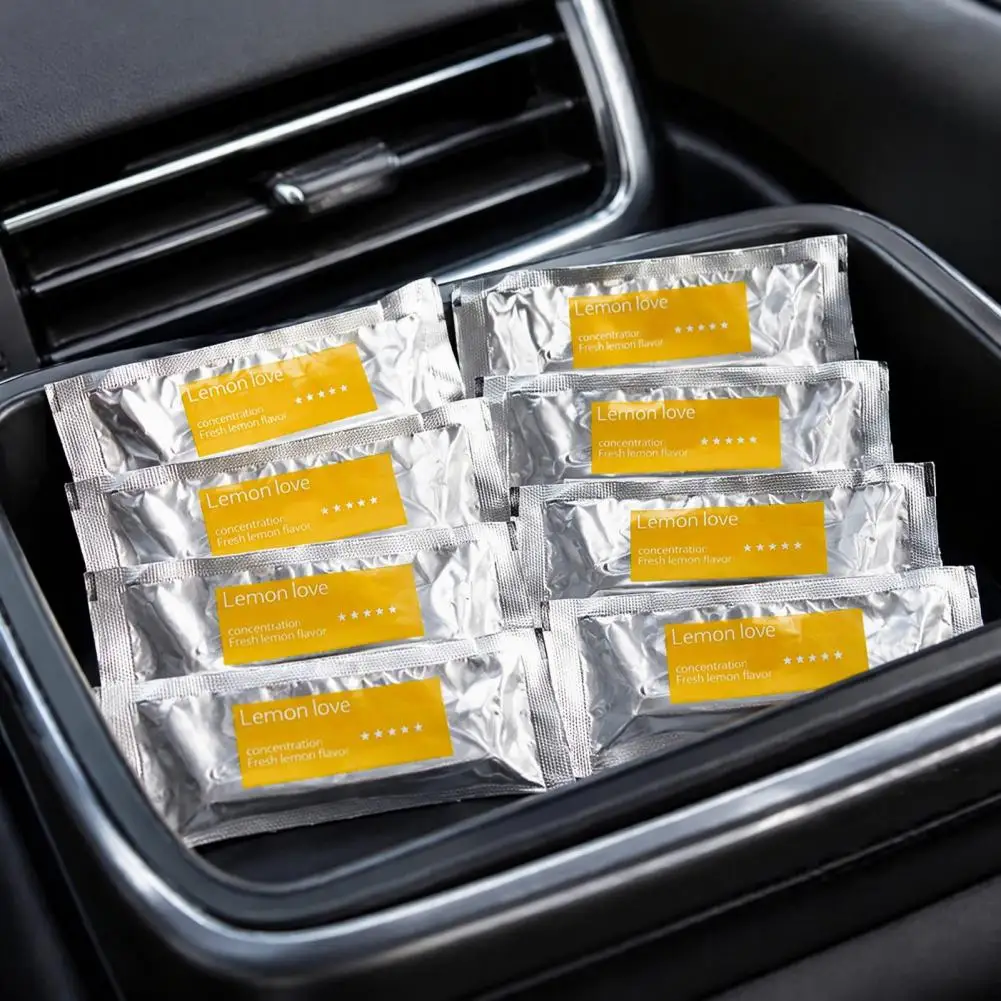 10Pcs Car Air Freshener Refill Sticks, 6 Scents Solid Perfume Vent Clip Replacement Core, Long Lasting Odor Eliminator for Auto