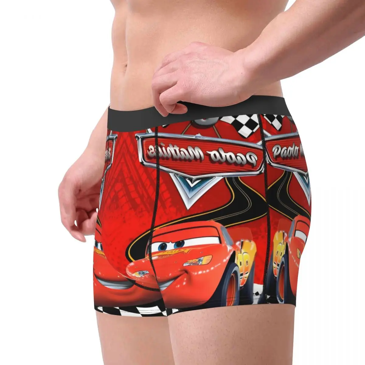Personalizzato Auto 95 Saetta Mcqueen Boxer Per Homme 3D Stampato Modello Del Fumetto Biancheria Intima Mutandine Slip Mutande Stretch