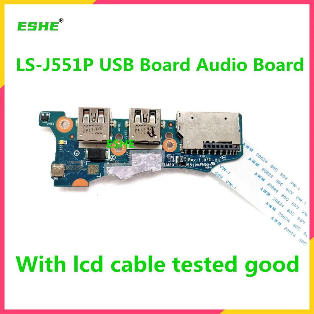 LS-J551P USB Board Audio Board Switch board With lcd cable For Lenovo Xiaoxin AIR-14IIL Lenovo Ideapad 5-14IIL05 tested good