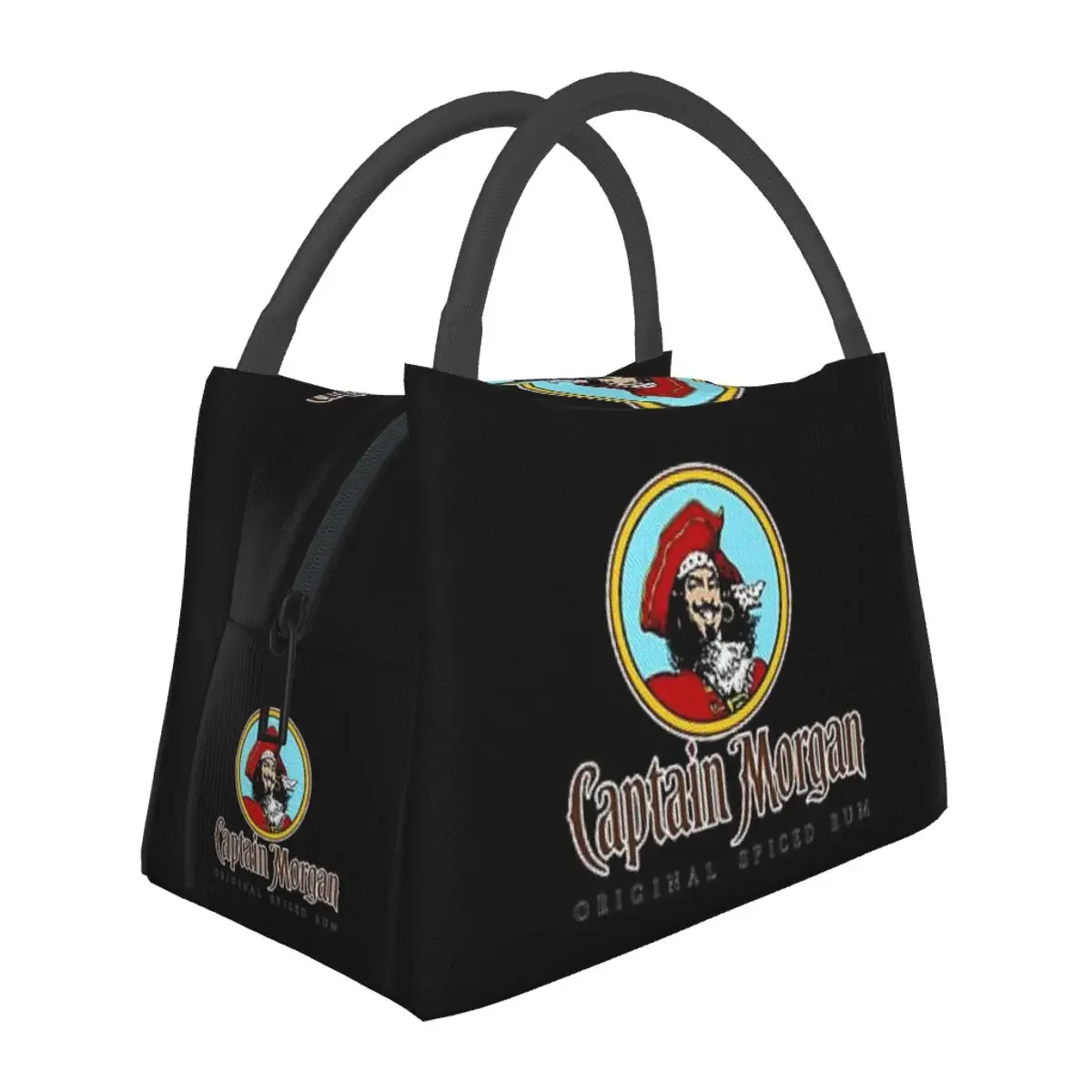 

CAPTAIN MORGAN Lunch Bags Insulated Bento Box Leakproof Lunch Tote Picnic Bags Cooler Thermal Bag for Woman Children Travel
