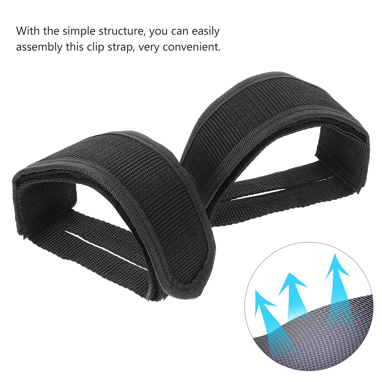 

Adjustable Bicycle Pedal Straps Durable Bike Footrest Straps Strong Easy Assembly Fix for Office Road Bikes Cycling