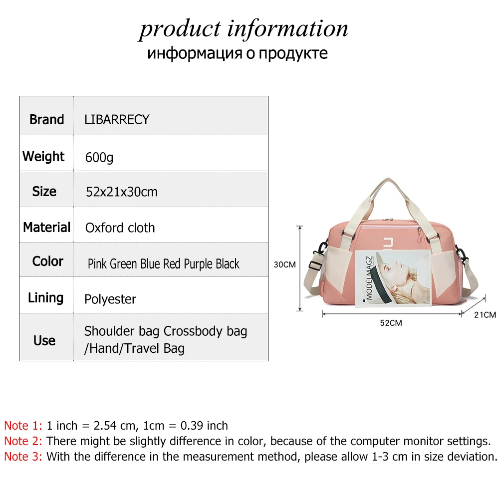 Large-capacity Ladies Sports Bag Multifunctional High Quality Oxford Cloth Women Handbag Fashion Ladies Shoulder Crossbody Bags