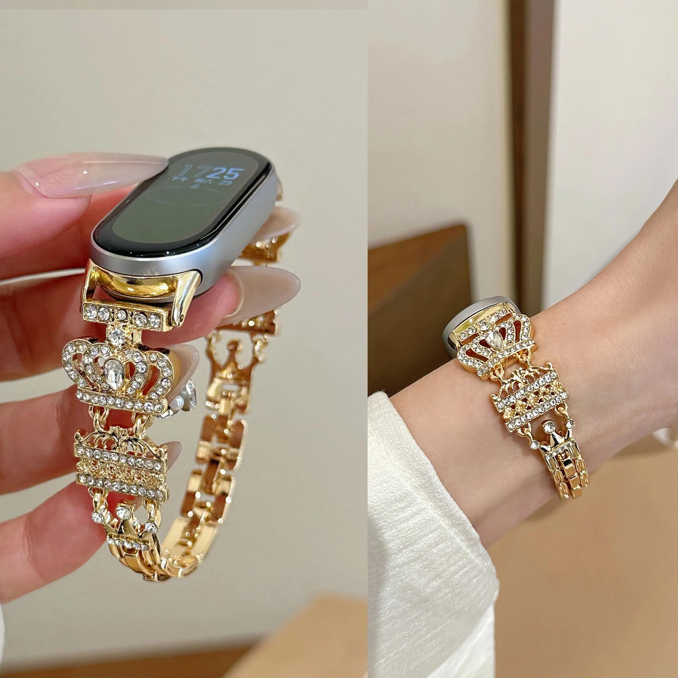 Cute Sparkling Strap for Xiaomi Smart Band 8 9 8 Pro 9 Pro Girls' Bracelet for Redmi Watch Watch4 5 Fashion Leisure Strap