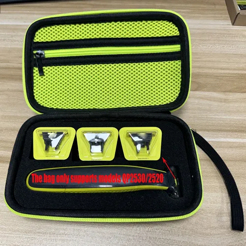 Imagen 2 del producto Nuevo cabezal de afeitadora de cuchilla de repuesto para una hoja y una hoja QP-2520/2530/2630/6510/6520/2523 bolsa de almacenamiento solo admite QP-2530/2520