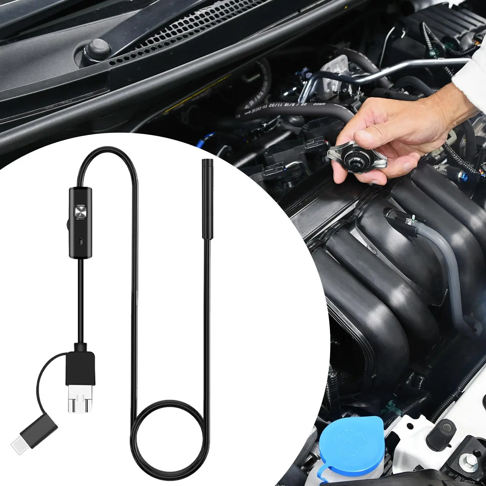 Car Endoscope Camera Waterproof Scope Camera 5.5mm Lens diameter 30FPS Car And Pipeline Inspections Endoscope Cameras
