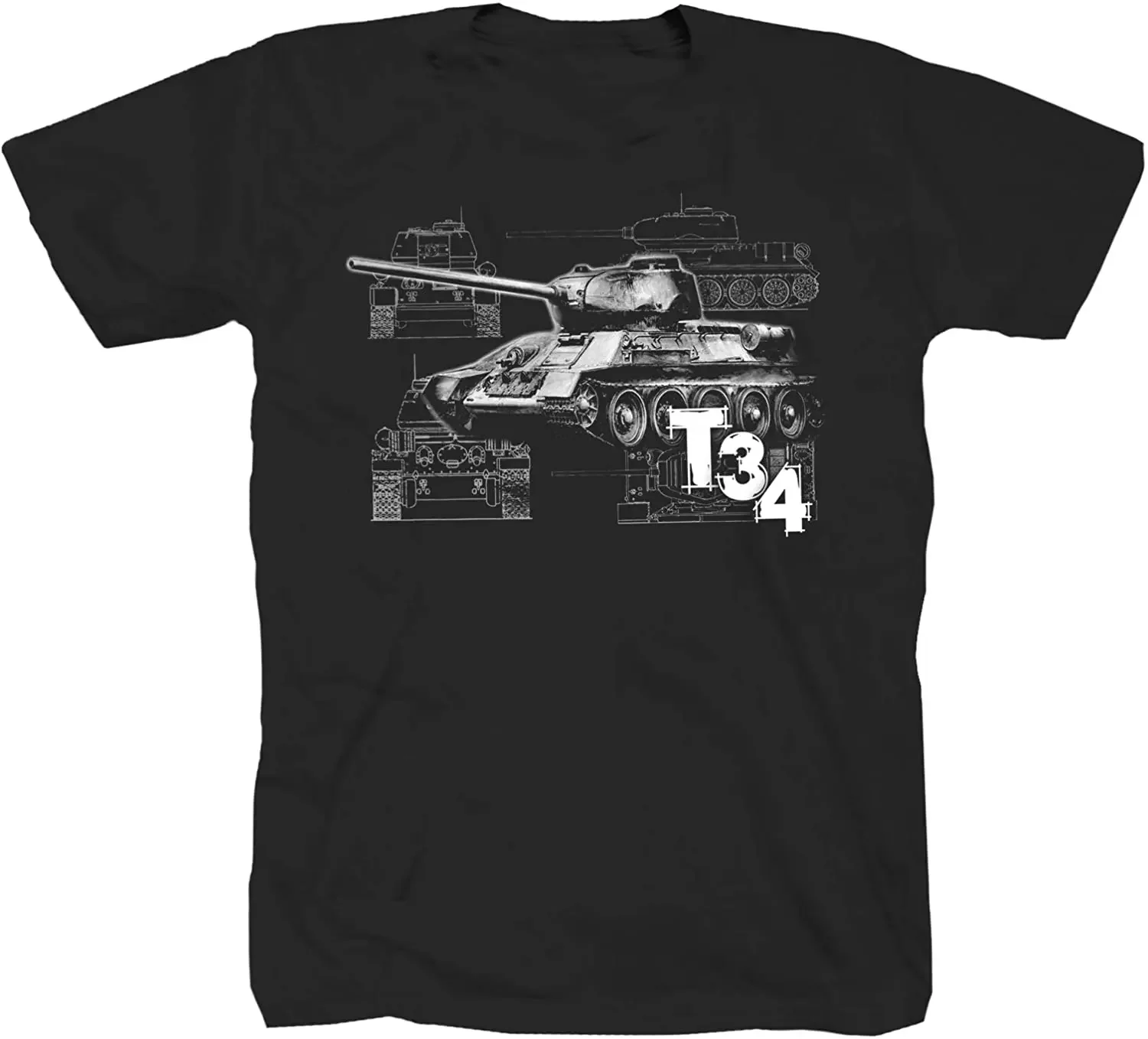 Вторая мировая война СССР Советская Россия Красная армия T-34 Майка Футболка 100% хлопок с круглым вырезом Летняя повседневная мужская футболка с коротким рукавом Размер S-3XL