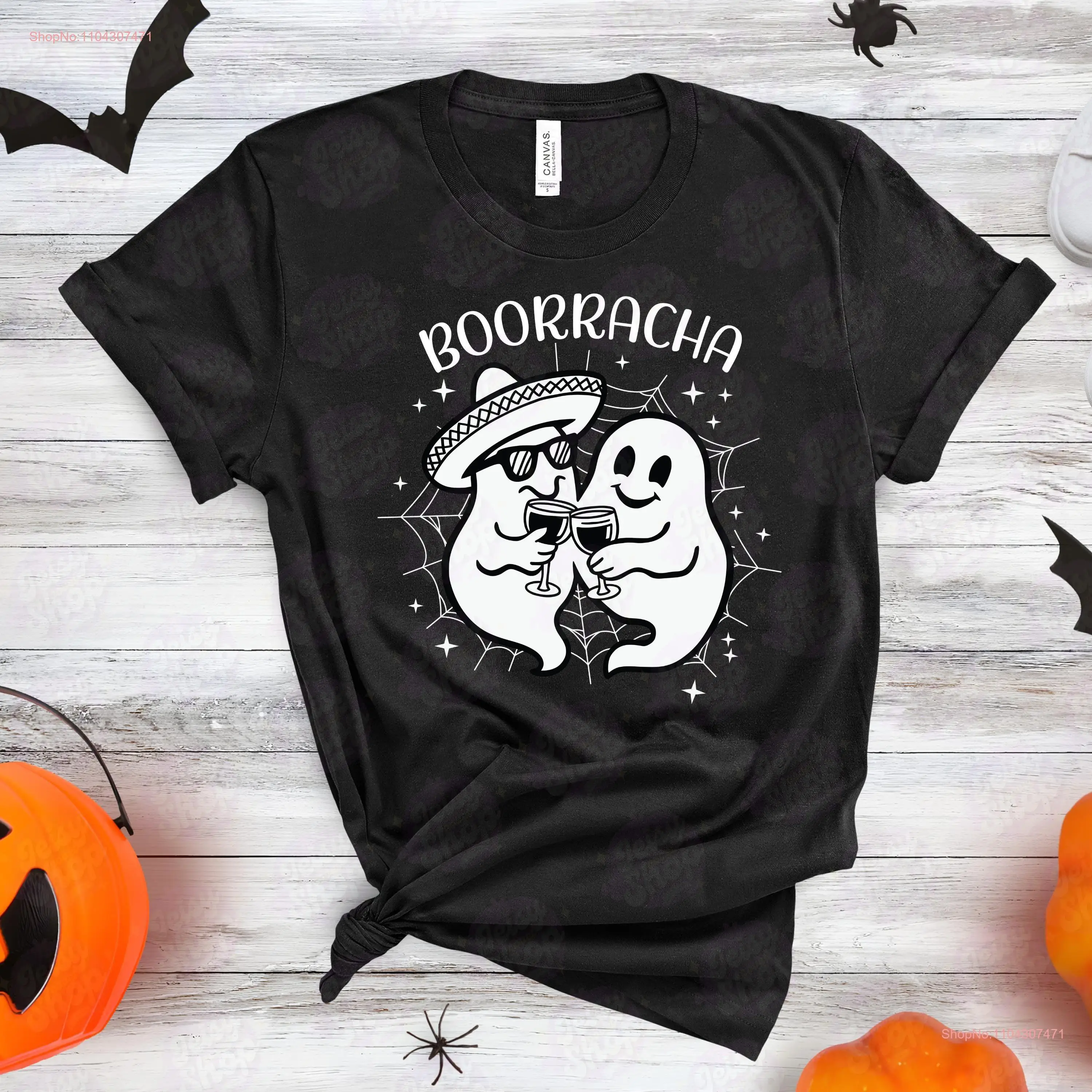 Boorracha Funny Latina Halloween T Shirt Spanish Party Server Bartender Borracha Camiseta Dia de las Brujas