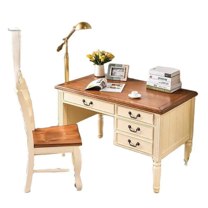 

American simple solid wood office computer writing desk desk