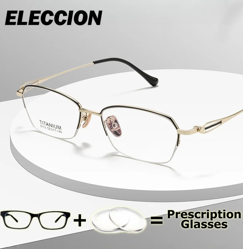 

ELECCION очки по рецепту, простые модные очки с защитой от синего света, настраиваемые женские очки для чтения, пресбиопия, близорукость
