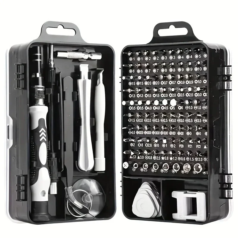 130 in 1 Precision Screwdriver Set S2 Steel Magnetic Bit Repair Kit for Phone Laptop Watch Electronic Disassembly Tools