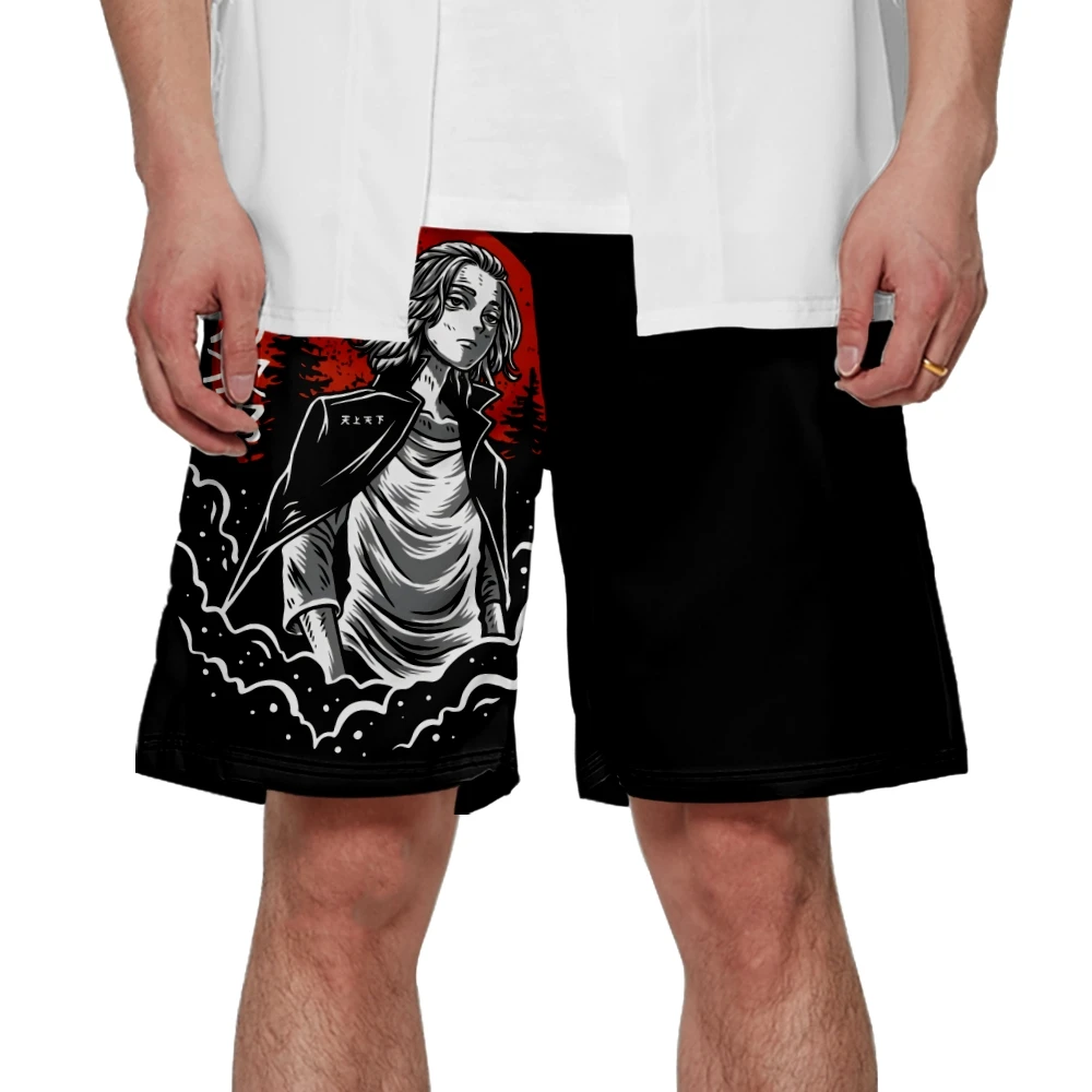 

Мужские быстросохнущие черные шорты для купания с принтом, летние купальники, пляжные шорты, шорты для серфинга