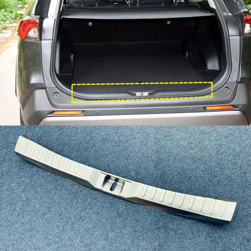 

Car accessories for Toyota RAV4 2019 2020 Stainless Inner Rear Bumper Protector Foot Plate Cover Trim Door Sill Scuff Sticker
