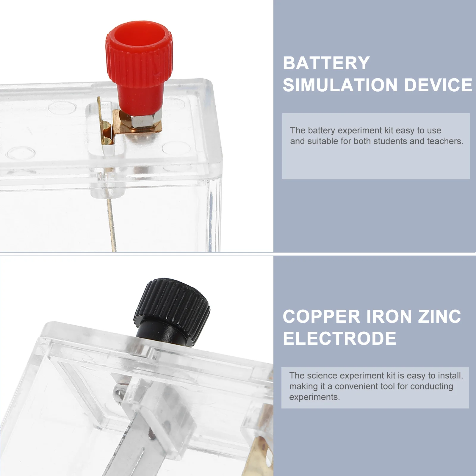 

1 set Experiment Kit Copper Iron Zinc Electrodes Science Experiments Primary Experimenter Teaching