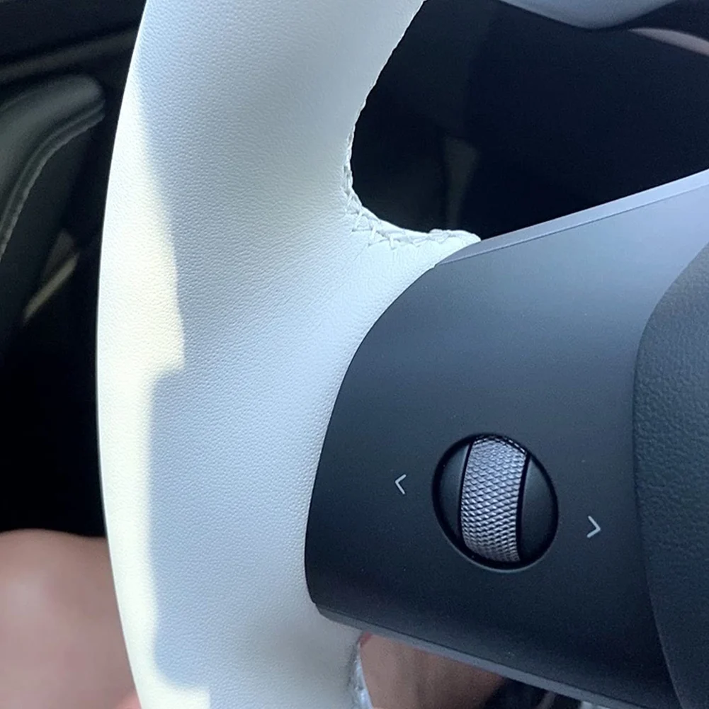 PU Auto Steering Wheel Cover Hand- on Wrap Fit for Model 3 Model Y