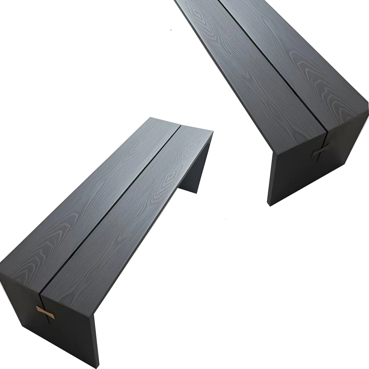 

Bench Black Ash Wood Household Shoe Changing Stool Living Room Dining Table Dining Chair Black Be