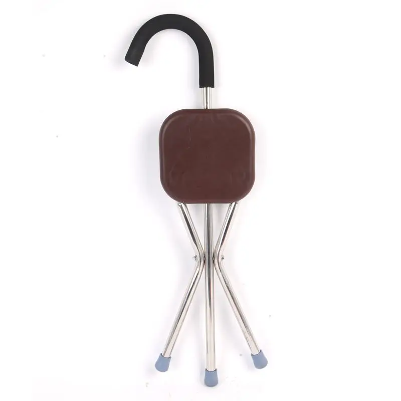 Step a Crutch to Help the Elderly, Multi-function cane Chair, Can Sit, Anti-skid Light Stick, Intelligent Crutch, Stool