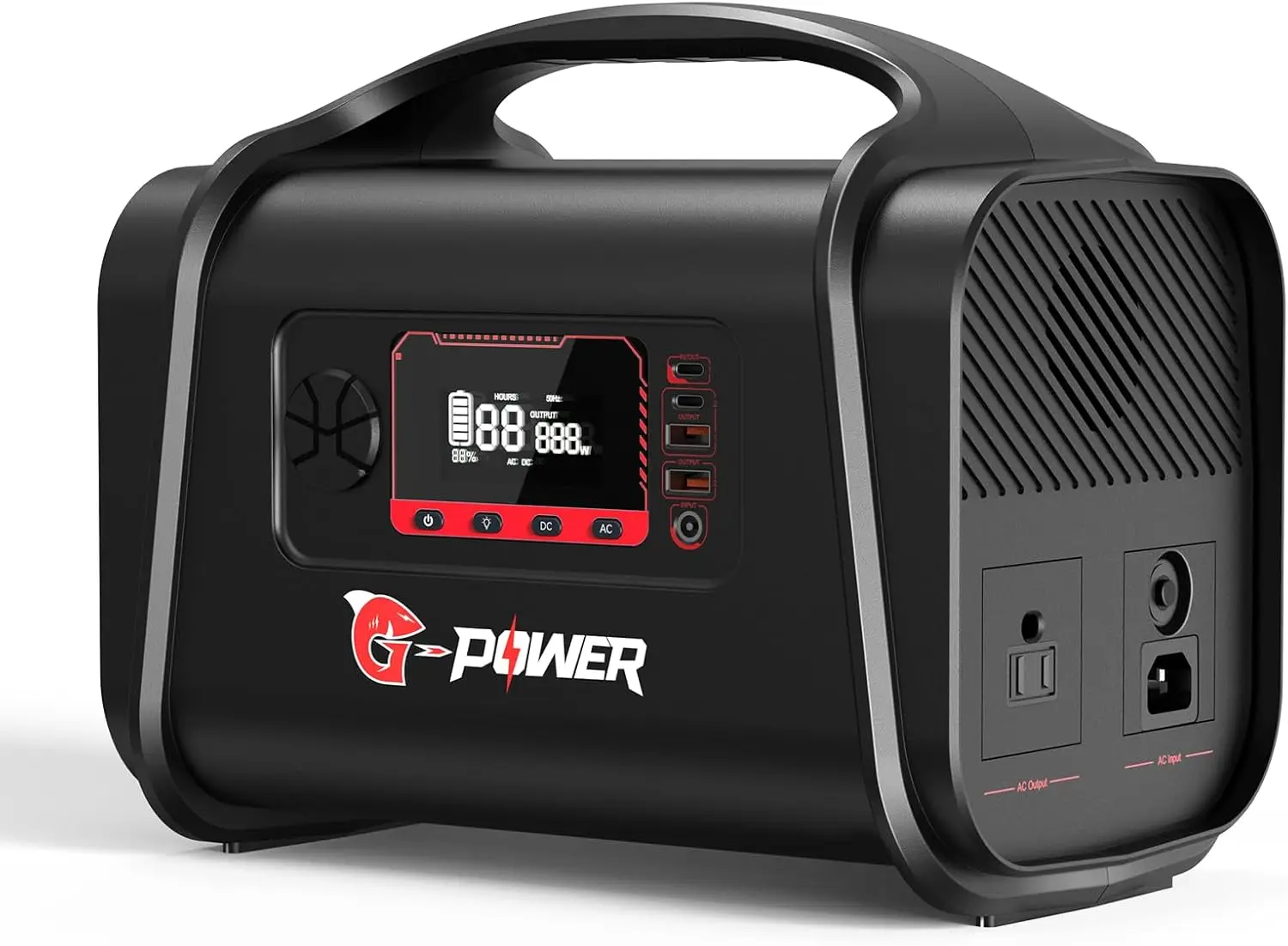 Portable Power Station, 556.8Wh Solar Generator w/ LifePO4 Battery, 1.5H Fast Charging, 1000W AC Outlets, PD 100W Type-C